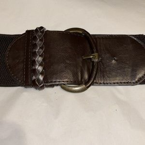 Anne Klein Broad Brown Stretch Belt